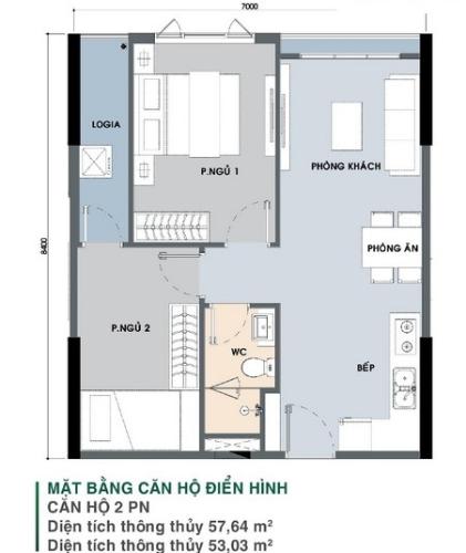 Layout căn hộ Picity High Park, Quận 12 Căn hộ Picity High Park tầng trung, bàn giao nội thất cơ bản.
