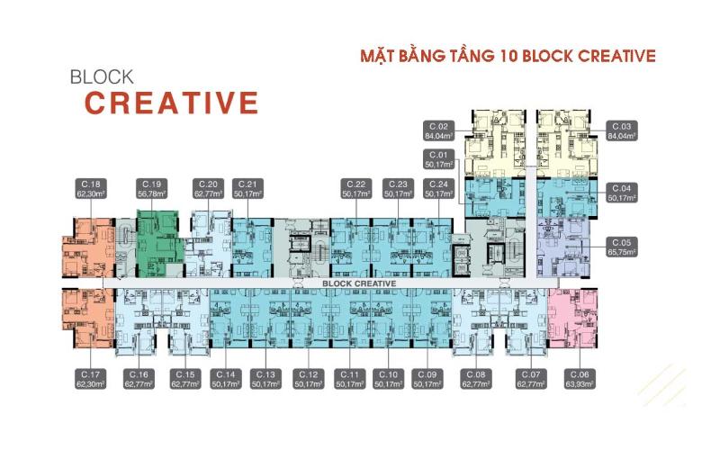 Layout New Galaxy, Dĩ An Căn hộ New Galaxy tầng trung, nội thất cơ bản mới tinh.