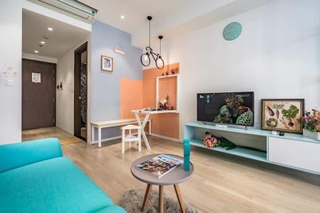 Phòng khách căn hộ The Tresor Căn hộ tầng thấp The Tresor nội thất sang trọng hiện đại.