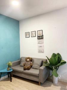 Phòng khách căn hộ Lexington Residence, Quận 2 Căn hộ Lexington Residence tầng trung thoáng mát, gồm 1 phòng ngủ.