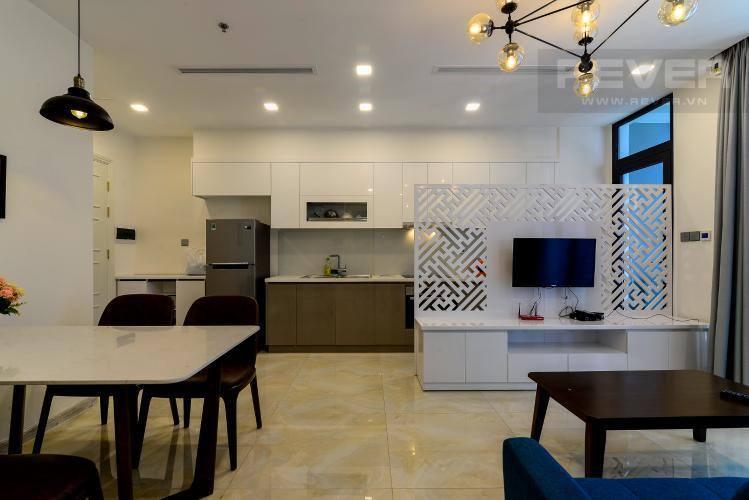 Phòng ăn và bếp căn hộ VINHOMES GOLDEN RIVER Bán căn hộ Vinhomes Golden River 1PN, tầng 6, đầy đủ nội thất, ban công Đông Bắc