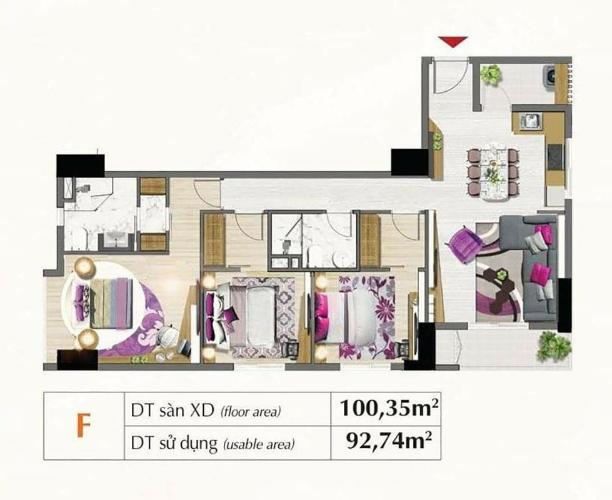 Mặt bằng căn hộ Saigon South Residence Bán căn hộ Saigon South Residence bàn giao thô, ban công hướng Đông.