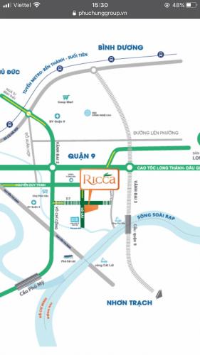 Vị trí dự án Ricca quận 9 Bán căn hộ tầng 07 dự án Ricca, nội thất cơ bản