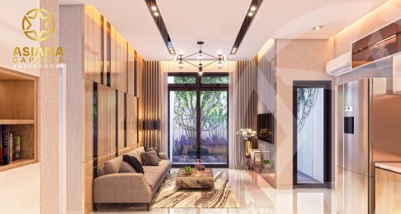 Phòng khách căn hộ Asiana Capella , Quận 6 Căn hộ Asiana Capella tầng trung mát mẽ, nội thất cơ bản.