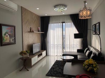 Phòng khách căn hộ Wilton Tower, Bình Thạnh Căn hộ Wilton Tower đầy đủ nội thất, view tầng cao thoáng mát.