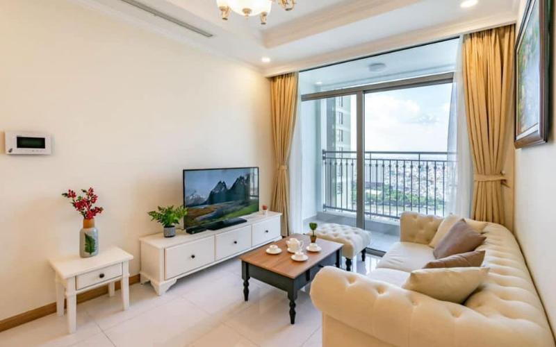 Phòng khách Căn hộ Vinhomes Central Park Căn hộ tầng 29 Vinhomes Central Park đầy đủ nội thất 