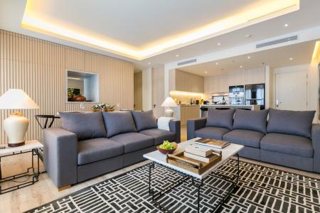 Phòng khách căn hộ Wilton Tower, Bình Thạnh Căn hộ Wilton Tower tầng 22 đầy đủ nội thất, tiện ích cao cấp.