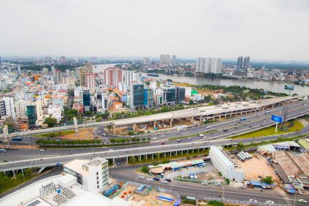 View căn hộ VINHOMES CENTRAL PARK Bán căn hộ Vinhomes Central Park 1PN, tầng cao, đầy đủ nội thất, view sông Sài Gòn và thành phố