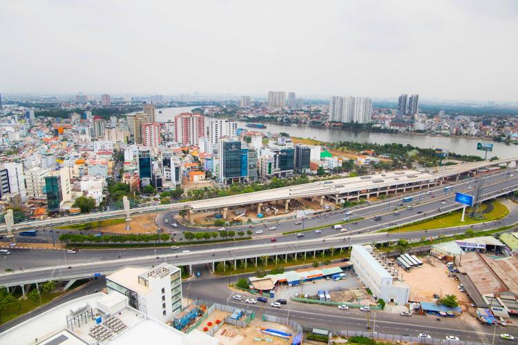 View căn hộ VINHOMES CENTRAL PARK Bán căn hộ Vinhomes Central Park 1PN, tầng cao, đầy đủ nội thất, view sông Sài Gòn và thành phố