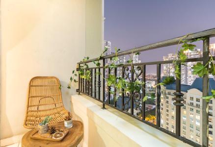 View căn hộ The Manor, Quận Bình Thạnh Căn hộ tầng 21 The Manor gồm 2 phòng ngủ, đầy đủ nội thất.