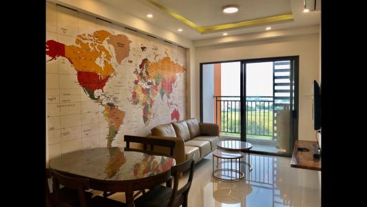 Phòng khách The Sun Avenue Căn hộ The Sun Avenue tầng trung, bàn giao nội thất tiện nghi.