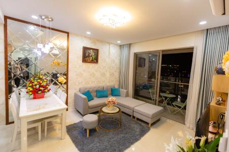 Phòng khách Masteri Millennium Quận 4 Căn hộ Masteri Millennium đầy đủ nội thất, hướng Đông Nam.