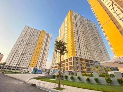 Tổng quan Diamond Riverside Căn hộ Diamond Riverside nội thất cơ bản cao cấp, view nội khu.