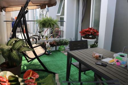 Ban công Summer Square, Quận 6 Căn hộ Summer Square view thành phố, nội thất cơ bản.