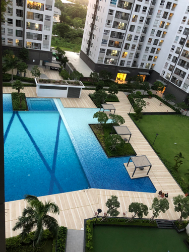 View phòng ngủ Căn hộ Sunrise Riverside tầng 8 thiết kế kỹ lưỡng, đầy đủ nội thất.