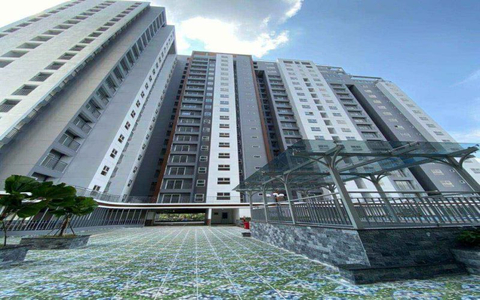 Căn hộ Conic Riverside, Quận 8 Căn hộ Conic Riverside view nội khu hồ bơi, nội thất cơ bản.