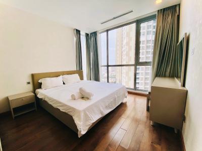 Phòng ngủ căn hộ VINHOMES CENTRAL PARK Căn hộ Vinhomes Central Park đầy đủ nội thất diện tích 80m².