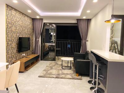 phòng khách căn hộ riviera point Căn hộ Riviera Point tầng cao, đón view sông thoáng mát.