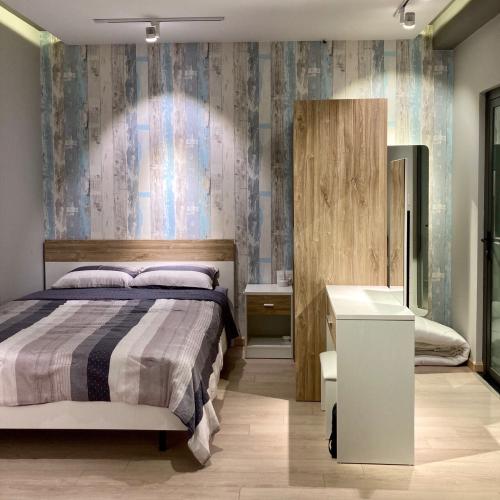 Phòng ngủ  căn hộ Saigon South Residence Căn hộ Saigon South Residence tầng trung, đầy đủ nội thất tinh tế.