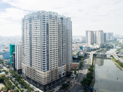 Saigon Royal, Quận 4 Officetel Saigon Royal diện tích 36m2, cửa hướng Tây Nam.