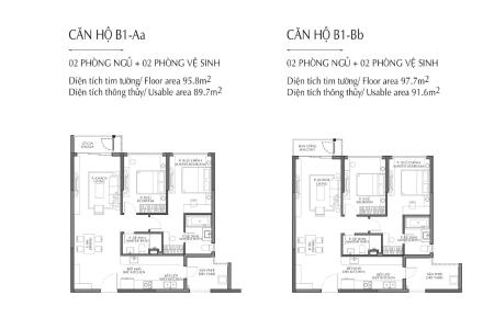 Mặt bằng căn hộ Diamond Alnata, Tân Phú Căn hộ Diamond Alnata diện tích 90m2, thiết kế hiện đại