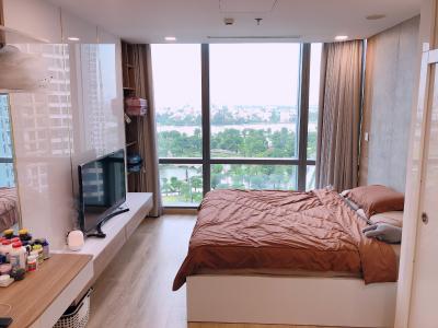 Phòng ngủ Vinhomes Central Park Căn hộ Vinhomes Central Park, Landmark 81 tầng trung, đầy đủ nội thất