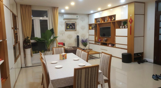 phòng khách căn hộ HimLam Residence Căn hộ Him Lam Riverside tầng 3 cửa hướng Đông Nam, đầy đủ nội thất.