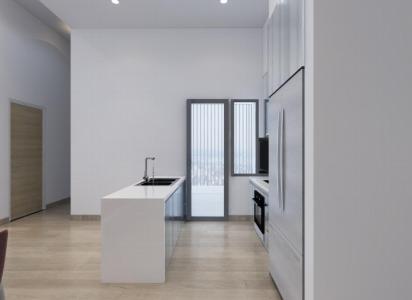 Phòng bếp căn hộ Riviera Point Căn hộ Riviera Point tầng 3A sàn lót gỗ, bàn giao nội thất đầy đủ.