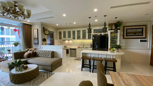 Căn hộ Vinhomes Central Park, Quận Bình Thạnh Căn hộ Vinhomes Central Park ban công rộng rãi, đầy đủ nội thất.