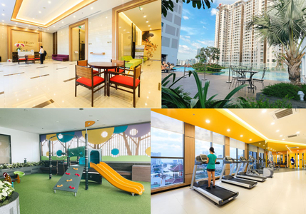 Tiện ích RiverGate Residence, Quận 4 Studio Rivergate Residence tầng 19 thiết kế hiện đại, đầy đủ nội thất.