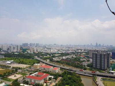 View căn hộ Riviera Point Căn hộ tầng cao Riviera Point nội thất đầy đủ, view thành phố sầm uất.