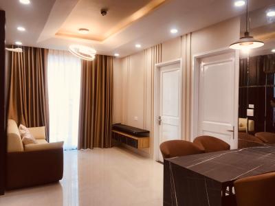 phòng khách căn hộ sài gòn mia Bán căn hộ nội thất đầy đủ Saigon Mia, view thành phố mát mẻ