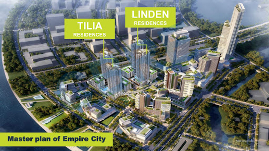 Empire City, Quận 2 Căn hộ Empire City diện tích 155.85m2, đầy đủ nội thất cao cấp.