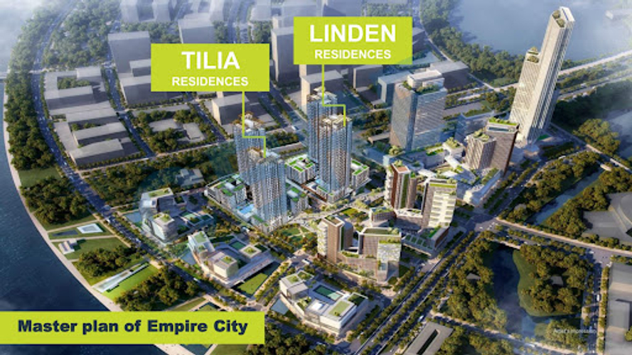 Empire City, Quận 2 Căn hộ Empire City diện tích 155.85m2, đầy đủ nội thất cao cấp.