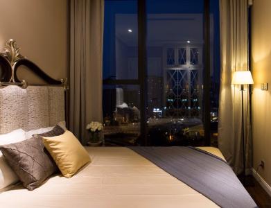 Phòng ngủ căn hộ Vinhomes Golden River Căn hộ Vinhomes Golden River hướng Tây Nam, diện tích 61.4m²