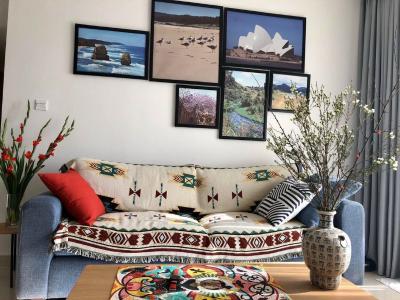 sofa phòng khách Căn hộ The Sun Avenue  Căn hộ The Sun Avenue 3 phòng ngủ nội thất đầy đủ