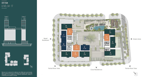 Mặt bằng chung Empire City, Quận 2 Căn hộ cao cấp Empire City tầng 6 diện tích 140.1m2, tiện ích đầy đủ.