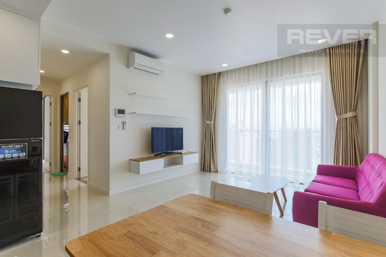 Phòng Khách Căn hộ Masteri Millennium tầng cao, view sông, 2PN nội thấy đầy đủ