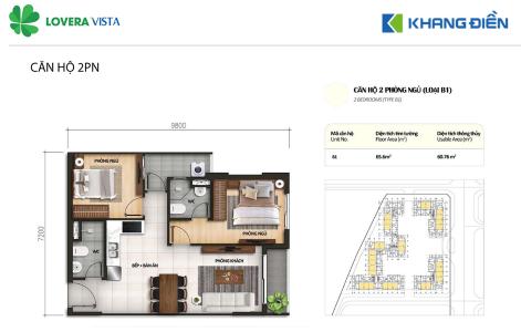 Layout Lovera Vista, Bình Chánh Căn hộ Lovera Vista