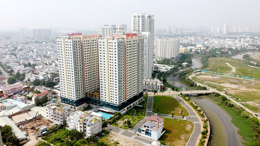 Căn hộ HomyLand Riverside, Quận 2 Căn hộ Homy Land 3 tầng 4 diện tích 107m2, nội thất cơ bản.