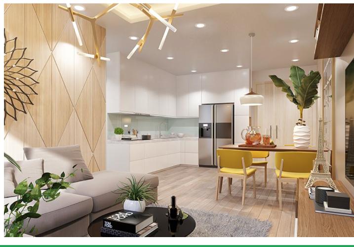 Phối cảnh căn hộ Topaz Elite Căn hộ ban công hướng Tây Bắc Topaz Elite tầng cao.