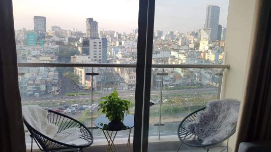 Ban công Masteri Millennium, Quận 4 Căn hộ Masteri Millennium Tầng Trung View thành phố