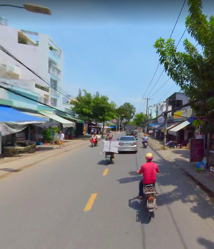 Đường trước nhà phố Quận 8 Nhà phố mặt tiền nhà đường Phạm Thế Hiển, diện tích 108.9m2 vuông đẹp.