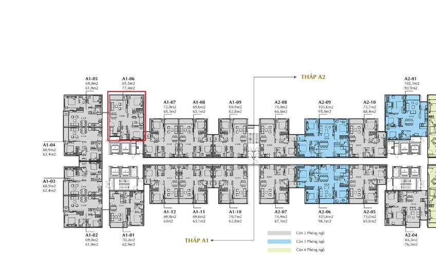 Mặt bằng tầng Sunshine City Saigon  Bán Office-tel Sunshine City Saigon thiết kế hiện đại, nội thất cơ bản