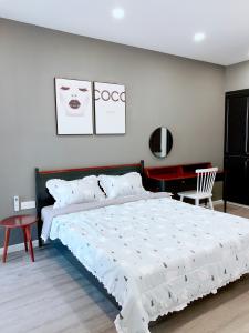 Phòng ngủ căn hộ Sunrise Riverside, Huyện Nhà Bè Căn hộ tầng 23 Sunrise Riverside đầy đủ nội thất, view thoáng mát.