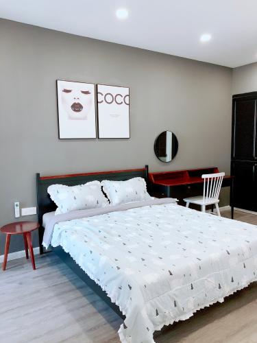 Phòng ngủ căn hộ Sunrise Riverside, Huyện Nhà Bè Căn hộ tầng 23 Sunrise Riverside đầy đủ nội thất, view thoáng mát.