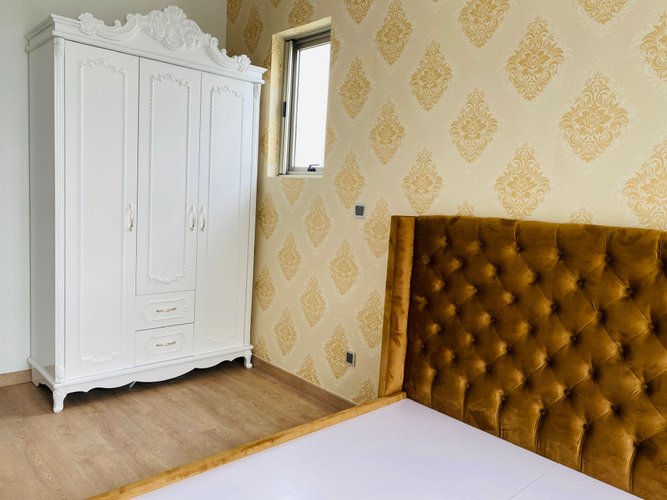 phòng ngủ căn hộ Phú Mỹ Hưng Midtown Căn hộ Phú Mỹ Hưng Midtown thiết kế hiện đại, đầy đủ nội thất.