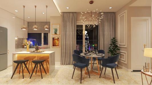 Căn hộ Paris Hoàng Kim, Quận 2 Căn hộ Paris Hoàng Kim có 3 phòng ngủ, nội thất cơ bản.