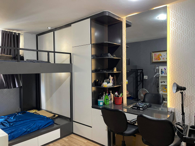 phòng ngủ căn hộ City Gate Căn hộ City Gate tầng 9 view mát mẻ, đầy đủ nội thất.