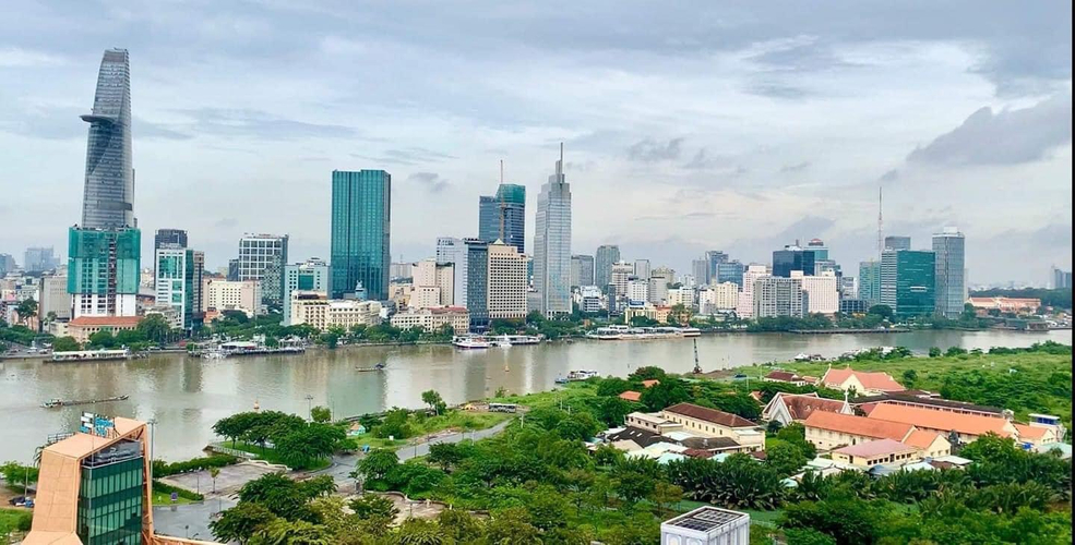 View căn hộ Empire City, Quận 2 Căn hộ có 2 phòng ngủ Empire City tầng 26 diện tích 91.4m2, đầy đủ nội thất.